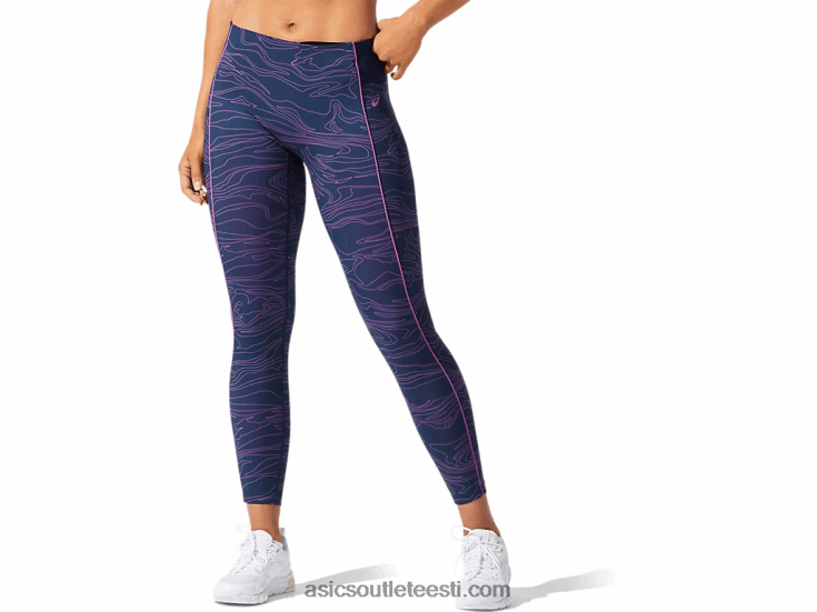 naiste torustiku graafiline pingul 6PB8D4033Asics prantsuse sinine/digitaalne viinamari