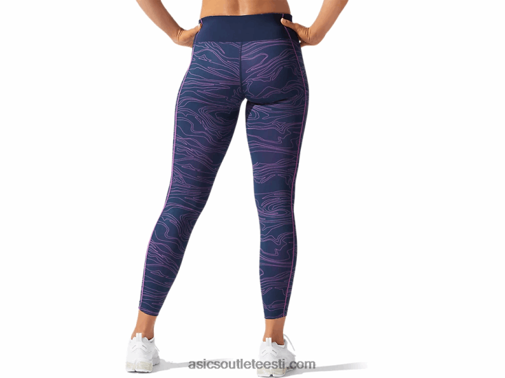 naiste torustiku graafiline pingul 6PB8D4033Asics prantsuse sinine/digitaalne viinamari