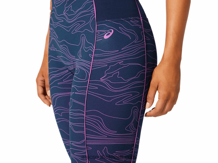 naiste torustiku graafiline pingul 6PB8D4033Asics prantsuse sinine/digitaalne viinamari