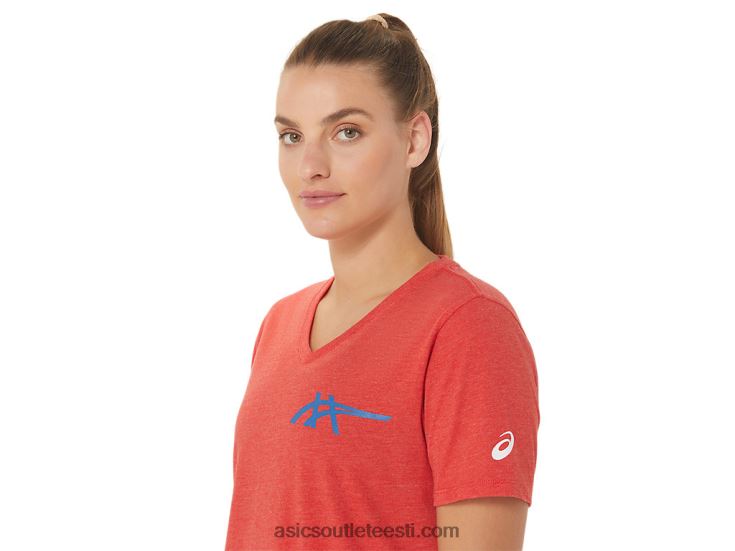 naiste 1977 heritage americana v-kaelus 6PB8D2821Asics klassikaline punane kanarbik