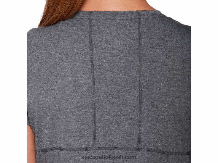 naiste dorai lühikeste varrukatega topp 6PB8D4035Asics tumehall kanarbik