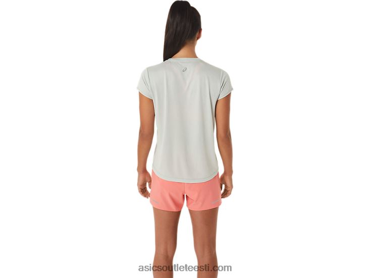 naiste fujitraili logoga lühikeste varrukatega topp 6PB8D2510Asics hele salvei