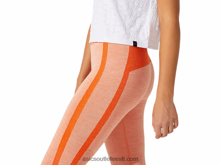 naiste kärbitud logoga žakaarvärvi lühike varrukas 6PB8D3968Asics särav valge