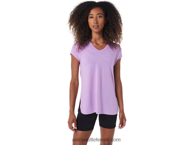 naiste kanarbiku kaelusega topp 6PB8D3046Asics lavendel hõõguv kanarbik