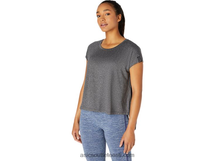naiste lühikeste varrukatega topp 6PB8D3669Asics sooritus must