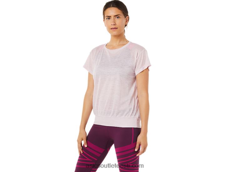 naiste lahtine seljaosa lühikeste varrukatega topp 6PB8D3383Asics vaevu tõusis