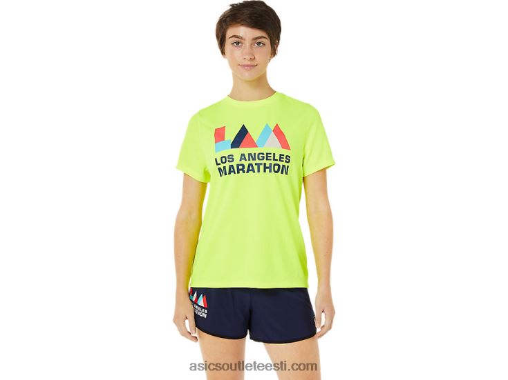 naiste lam ready-set ii lühikeste varrukatega 6PB8D3625Asics turvakollane