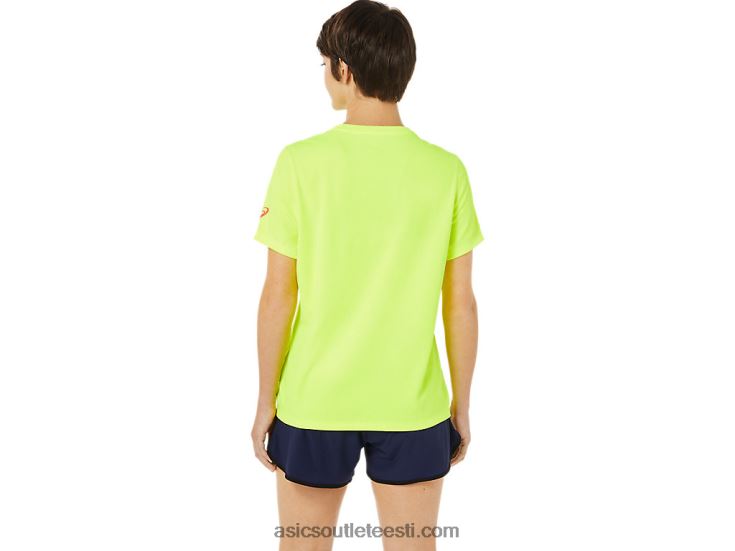 naiste lam ready-set ii lühikeste varrukatega 6PB8D3625Asics turvakollane