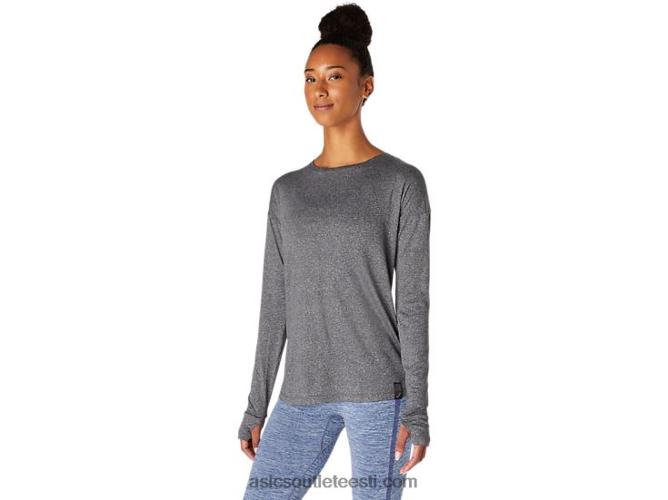 naiste pikkade varrukatega topp 6PB8D3674Asics sooritus must