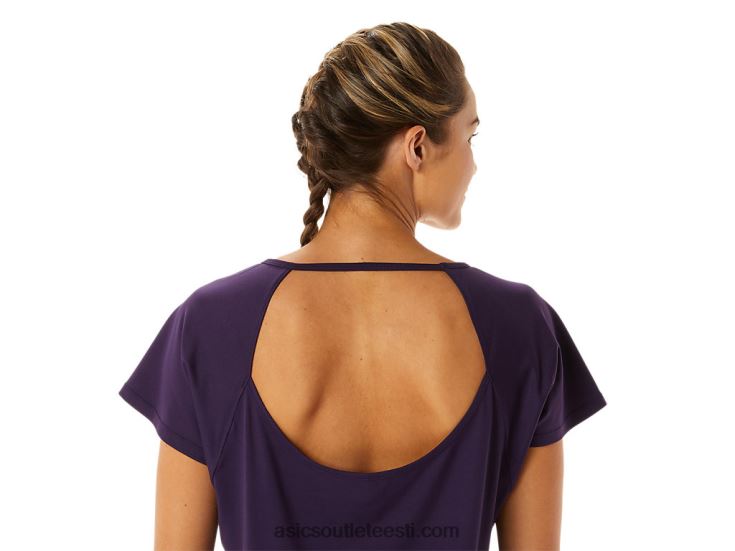 naiste poolne lõhikuga lühikeste varrukatega topp 6PB8D2928Asics öövari