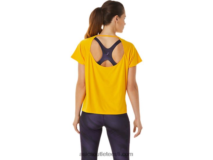 naiste poolne lõhikuga lühikeste varrukatega topp 6PB8D2940Asics päevalill