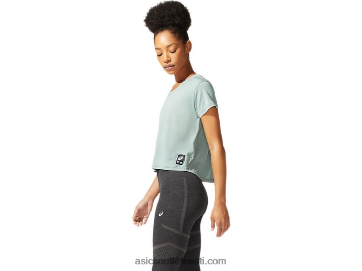 naiste sakura lühikeste varrukatega crop top 6PB8D3977Asics kiltkivi hall