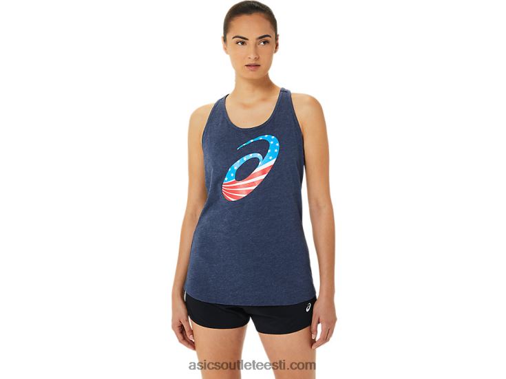 naiste spiraal a tähtede ja triipudega lühikeste varrukatega 6PB8D3186Asics paabukanarbik