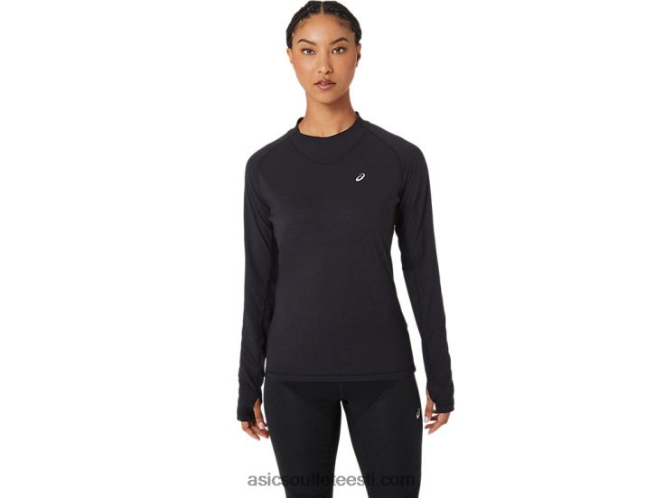 naiste talvejooksu pikkade varrukatega topp 6PB8D2756Asics sooritus must