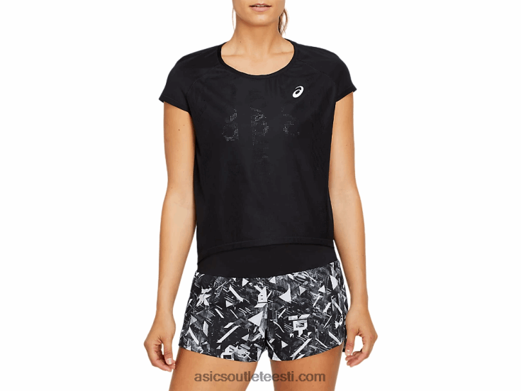 naiste tuleviku tokyo ventilate lühikeste varrukatega topp 6PB8D4129Asics sooritus must