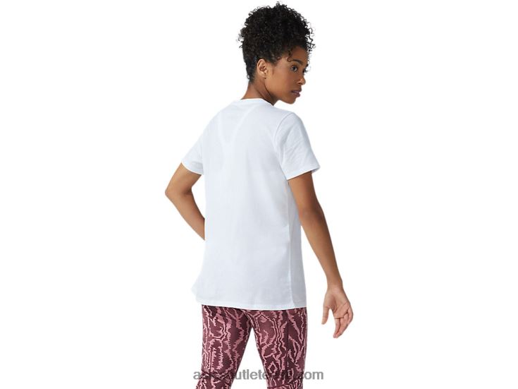 naiste uus tugev 92 graafiline tee 6PB8D3782Asics särav valge/leekiv korall