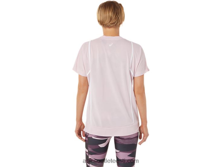 naiste uus tugev 92 lühikeste varrukatega topp 6PB8D3269Asics vaevu roosakas/säravvalge