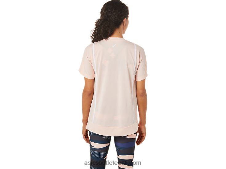 naiste uus tugev 92 lühikeste varrukatega topp 6PB8D3281Asics tuul / briljantvalge