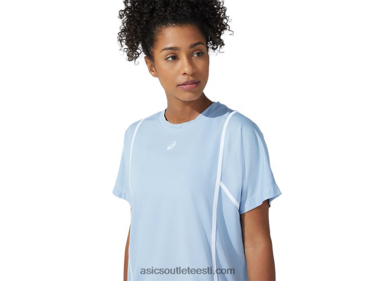 naiste uus tugev 92 lühikeste varrukatega topp 6PB8D3753Asics udu/säravvalge