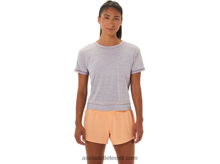 naiste võidusõidu crop top 6PB8D2411Asics violetne kvarts/hämarusviolett