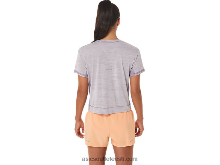 naiste võidusõidu crop top 6PB8D2411Asics violetne kvarts/hämarusviolett