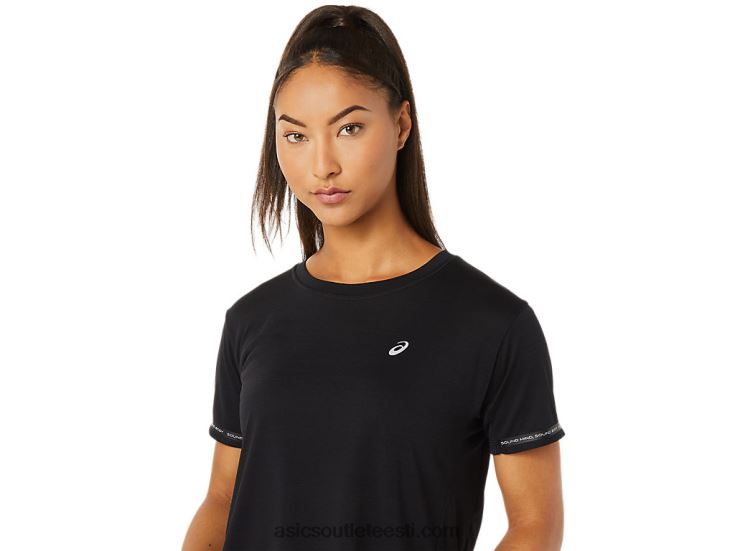 naiste võidusõidu crop top 6PB8D3330Asics sooritus must