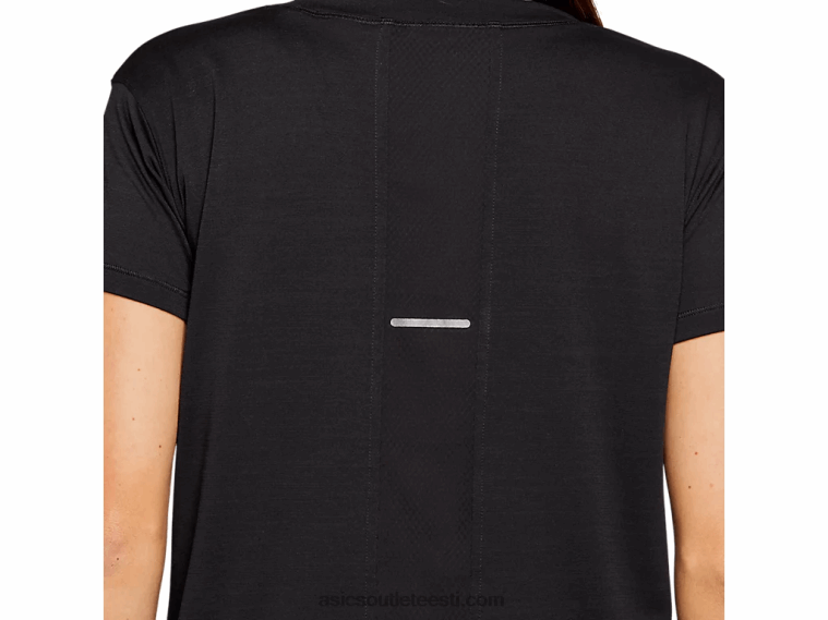 naiste võidusõidu lühikeste varrukatega topp 6PB8D4142 Asicssooritus must