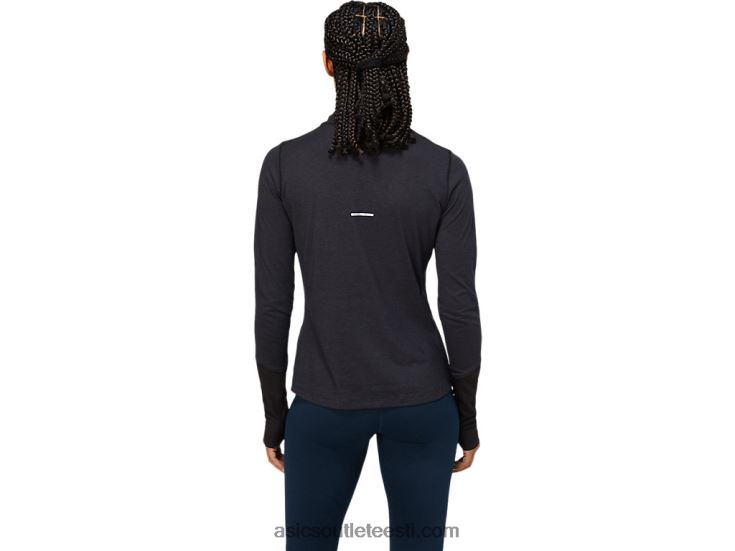 naiste villane soonik pikkade varrukatega topp 6PB8D3621Asics jõudlus must/grafiithall