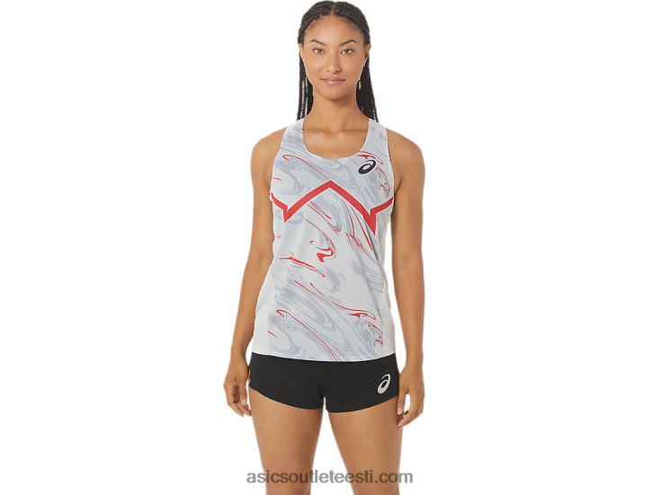 naiste cj-line kerge singlett 6PB8D2339Asics liustikuhall/elektripunane