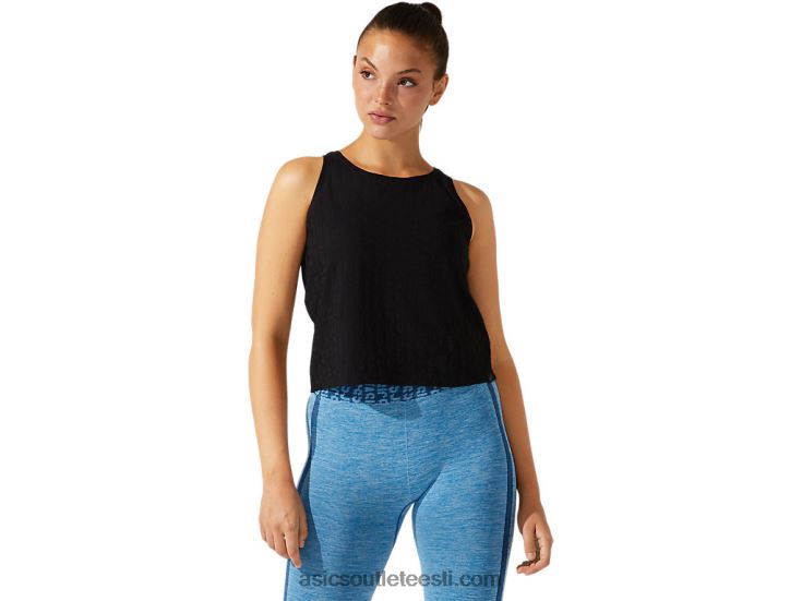 naiste kärbitud logoga žakaarpaak 6PB8D3965Asics sooritus must