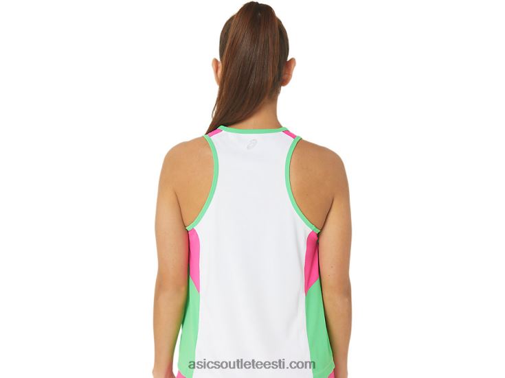naiste uus tugev ümberehitatud jooksu singlett 6PB8D2353Asics valge/rada/roosa glo